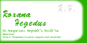 roxana hegedus business card
